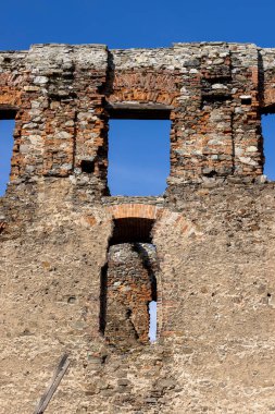 Zabkowice Slaskie, Polonya - 2 Ekim 2021 Rönesans Dükü Kalesi, 16. yüzyıl savunma binası, Aşağı Silezya Voyvoda Kalesi