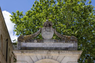 Matera, İtalya - 22 Mayıs 2024: Fontana Ferdinandea, tarihi çeşme Vittorio Veneto Meydanı 'nda (Piazza Vittorio Veneto Meydanı)