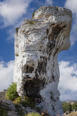 Polonya 'nın güneyindeki Jurassic Highland' da yer alan coğrafi makro kayaların resimli görüntüsü