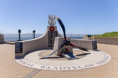 Gibraltar, Birleşik Krallık - 30 Mart 2025: Sikorski Memorial, 4 Temmuz 1943 tarihinde B-24 Liberator uçak kazasında hayatını kaybeden Polonyalı general. Polonya ordusunun komutanı ve sürgünde Polonya hükümetinin başbakanıydı.