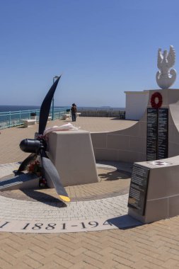 Gibraltar, Birleşik Krallık - 30 Mart 2025: Sikorski Memorial, 4 Temmuz 1943 tarihinde B-24 Liberator uçak kazasında hayatını kaybeden Polonyalı general. Polonya ordusunun komutanı ve sürgünde Polonya hükümetinin başbakanıydı.