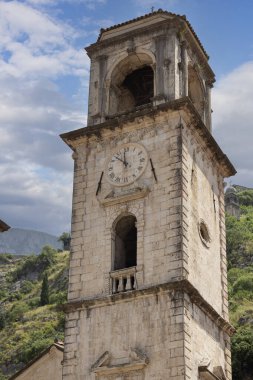 Kotor, Karadağ - 26 Haziran 2023: Saint Tryphon Katedrali Kotor Katedrali, Roma katolik kilisesi