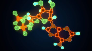 Tiroid hormonları. 3d illüstrasyon