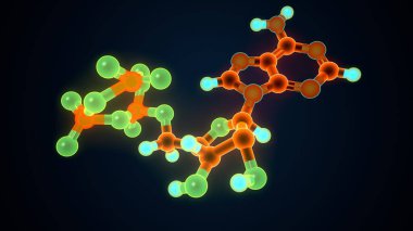 Tiroid hormonları. 3d illüstrasyon