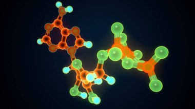 Tiroid hormonları. 3d illüstrasyon