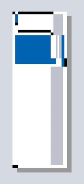 Blauwe Verticale Web Banner Sjablonen Avantgarde Grafische Stijl Set Vector — Stockvector