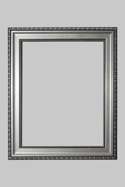 Сучасна Рамка Зображення Білому Тлі Ізольований Сірий Колір Простий Вертикальний — стокове фото