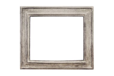 Köhne, şık bir fotoğraf çerçevesi şablonu izole edilmiş ışıklandırılmış eski model.