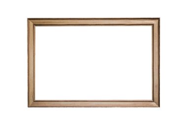 İnce fotoğraf çerçevesi basit minimalist izole ahşap sade dikdörtgen element