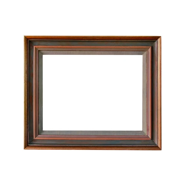 雅致的相框木材长方形内 外型红褐色 — 图库照片