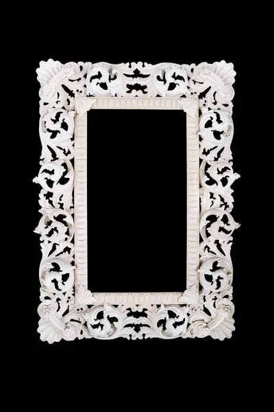 Luksusowy Luksusowy Biały Kolor Beton Wapień Kwiatowy Gotyk Ściana Ramka — Zdjęcie stockowe