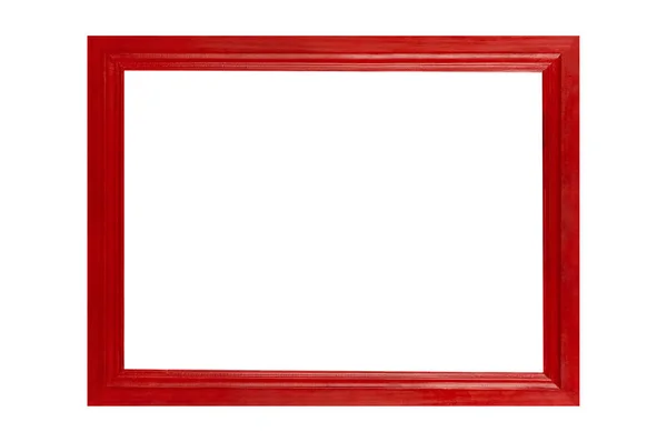 Röd Enkel Trä Bild Ram Modern Rektangel Form Retro Stil — Stockfoto