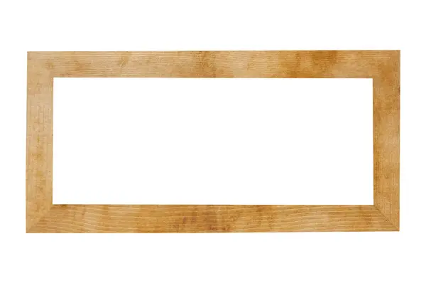 Pinheiro Liso Textura Natural Madeira Moldura Borda Simples Isolado Fundo — Fotografia de Stock