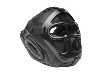 Dövüş sanatları koruyucu başlık başlığı beyaz izole