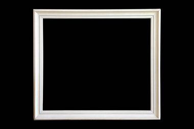 Beyaz ahşap çerçeve minimal boş tahta temiz izole edilmiş siyah arkaplan klipsi düzenli minimalist modern