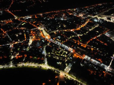 Ukrayna 'nın Lutsk şehrinin gece görüşü