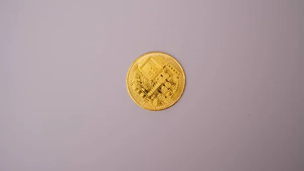Bitcoin Coin Белом Фоне — стоковое фото
