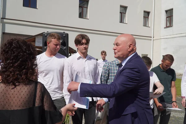 Lutsk Ucrania Mayo 2023 Encomienda Los Estudiantes Volyn Professional College —  Fotos de Stock