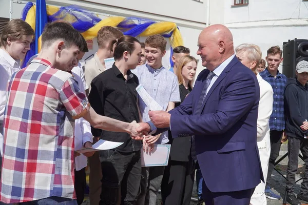 Lutsk Oekraïne Mei 2023 Commendatie Aan Studenten Volyn Professional College — Stockfoto