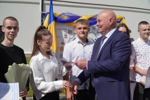 Lutsk Oekraïne Mei 2023 Commendatie Aan Studenten Volyn Professional College — Stockfoto