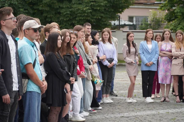 Lutsk Ucrania Mayo 2023 Encomienda Los Estudiantes Volyn Professional College — Foto de Stock