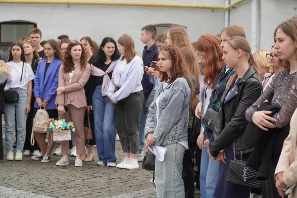 Lutsk Ucraina Maggio 2023 Commendation Students Volyn Professional College National — Foto Stock