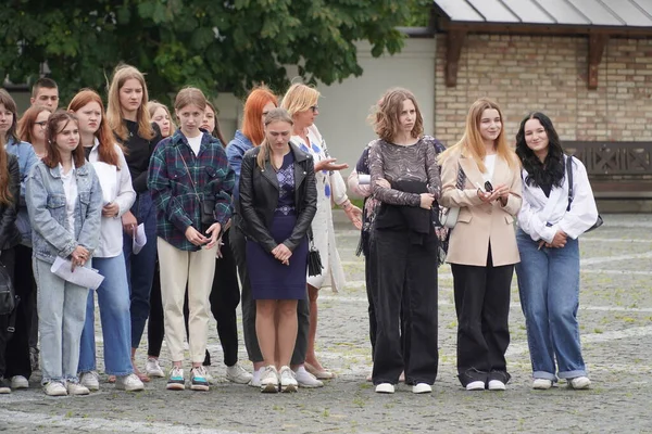 Луцьк Україна Травня 2023 Подяка Студентам Волинського Професійного Коледжу Національного — стокове фото