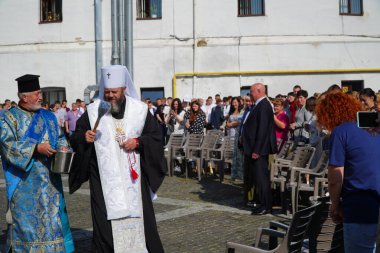 Lutsk, Ukrayna, 27 Mayıs 2023: Ulusal Gıda Teknolojileri Üniversitesi 'nin Volyn Profesyonel Koleji öğrencilerine takdirname