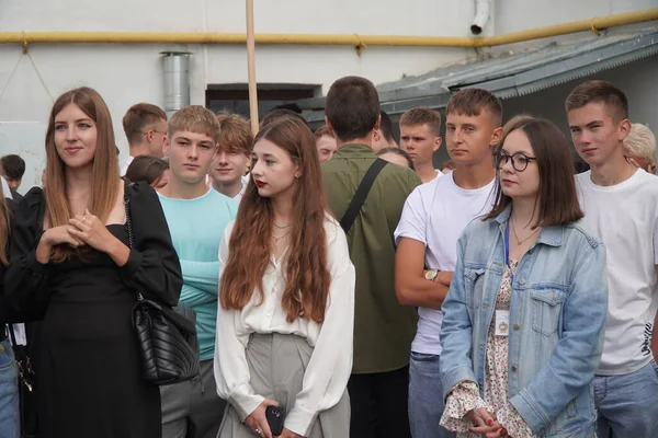Lutsk Ukraina Mai 2023 Underskrift Til Studenter Ved Volyn Professional – stockfoto