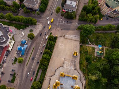 İnsansız hava aracı görüntüsü. Lutsk, Ukrayna şehirleri
