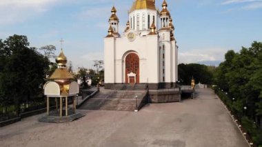 Lutsk, Ukrayna 'daki katedral görüntüleri
