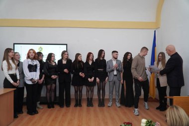 Lutsk, Ukrayna: 8 Mart 'ta Ulusal Gıda Teknolojileri Üniversitesi Volyn Profesyonel Koleji' nde ödül töreni