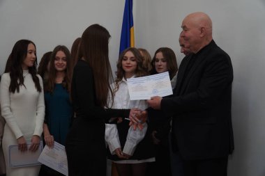 Lutsk, Ukrayna: 8 Mart 'ta Ulusal Gıda Teknolojileri Üniversitesi Volyn Profesyonel Koleji' nde ödül töreni