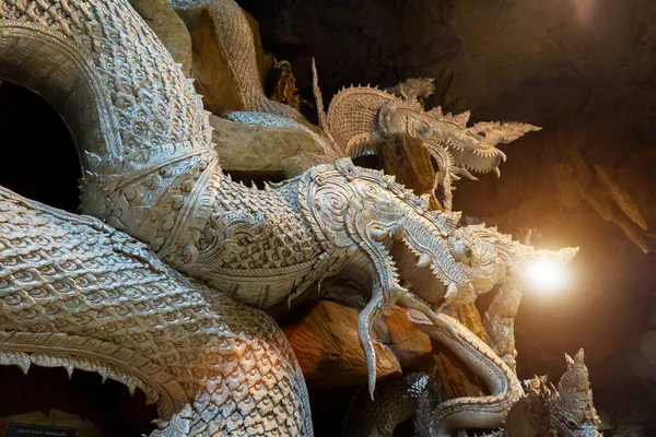 Una Cueva Llena Arte Animal Mítico Llamado Naga —  Fotos de Stock