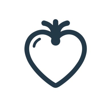 Basit çizgi sanat kalbi simgesi