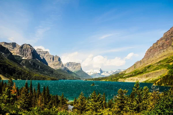 夏天美丽的风景 蒙大拿 冰川国家公园 — 图库照片