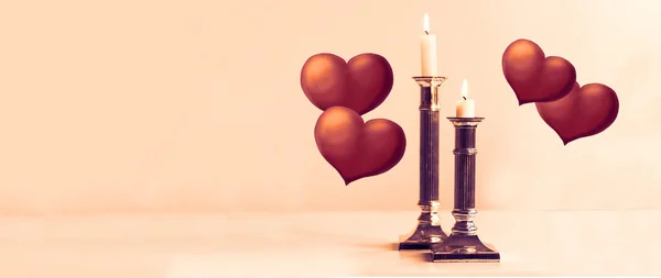 Sevgililer Günü Afişi Valentine Sevgililer Günü Soyut Bilgisayar Üretilmiş Fraktal — Stok fotoğraf