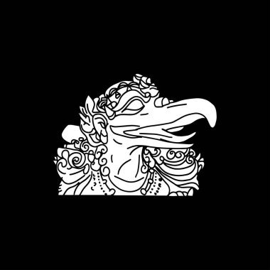 Klasik el yapımı bir kartal kafası heykeli.