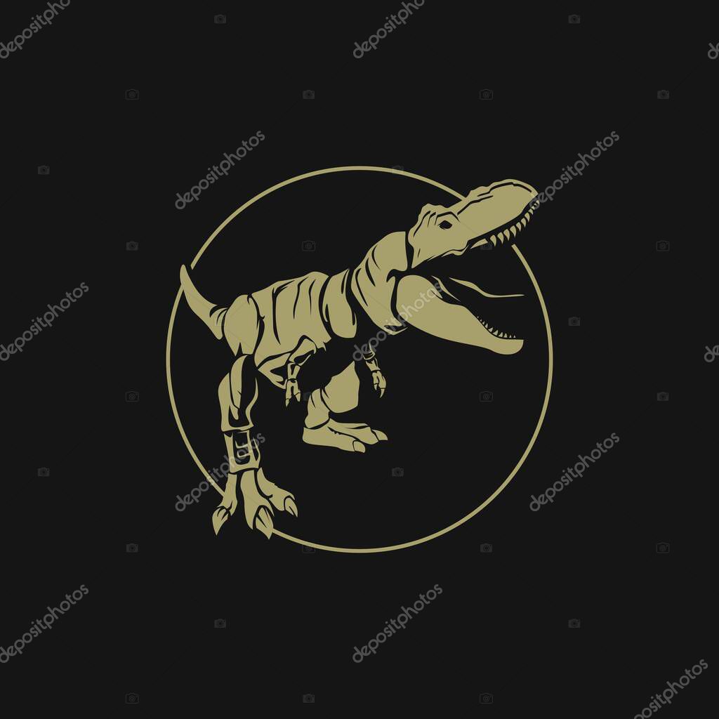 Tyrannosaurus rex logo stylish vector illustratiton