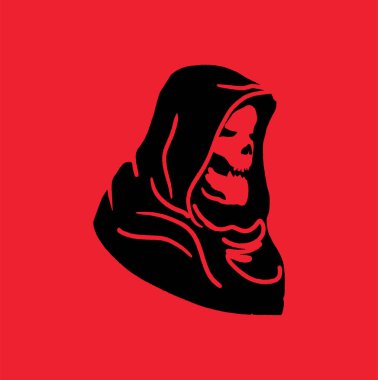 Vektör el çizimi Red Skull tasarımı