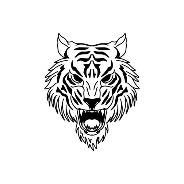 Tigerkopf Logovektor — Stockvektor