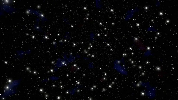 Yıldızlı Bir Gökyüzü Sahnesinin Dijital Canlandırması — Stok fotoğraf
