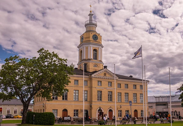 Finland Hamina July 2022 Yellow Stone Town City Hall Haminan — Stock Photo, Image