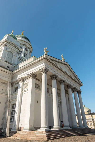 Helsinki Finlandia Luglio 2022 Lato Nord Della Cattedrale Pietra Bianca — Foto Stock