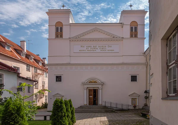 Estland Tallinn Juli 2022 Voorgevel Van Peter Paul Kathedraal Binnenplaats — Stockfoto