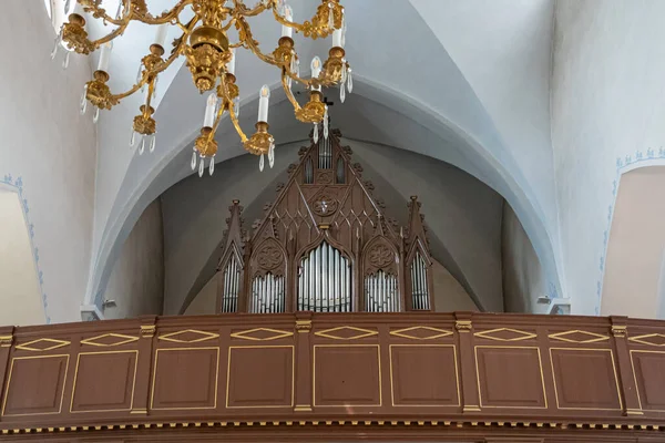 Estonya Tallinn Temmuz 2022 Peter Paul Katedrali Içinde Organ Girişteki — Stok fotoğraf