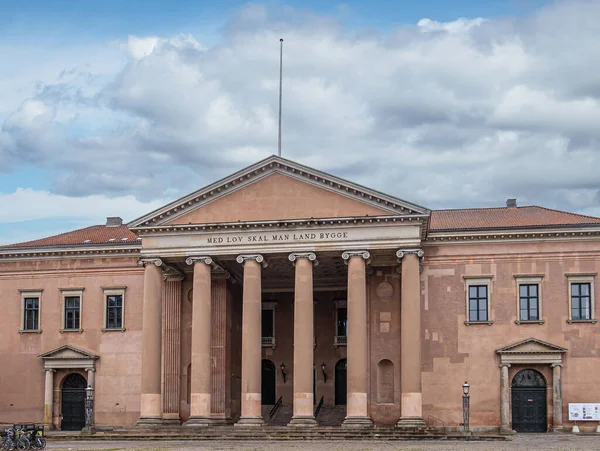 Copenhagen Danimarca Luglio 2022 Facciata Marrone Chiaro Del Palazzo Giustizia — Foto Stock