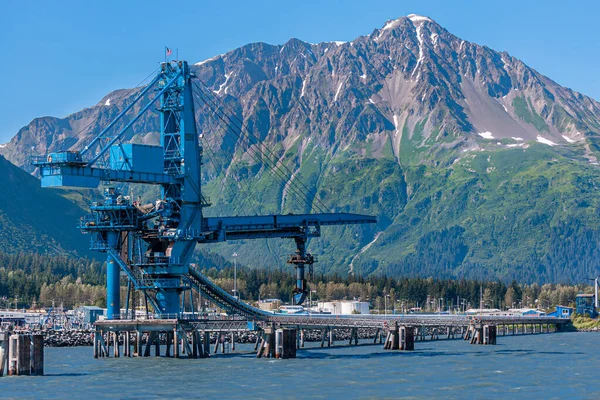 Seward Alaska Usa July 2011 Closeup Suneel Coal Transport Belt — Stock Photo, Image