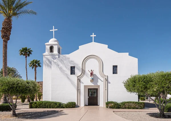 Borrego Springs Usa April 2023 Saint Richards Katholieke Kerk Witte — Stockfoto
