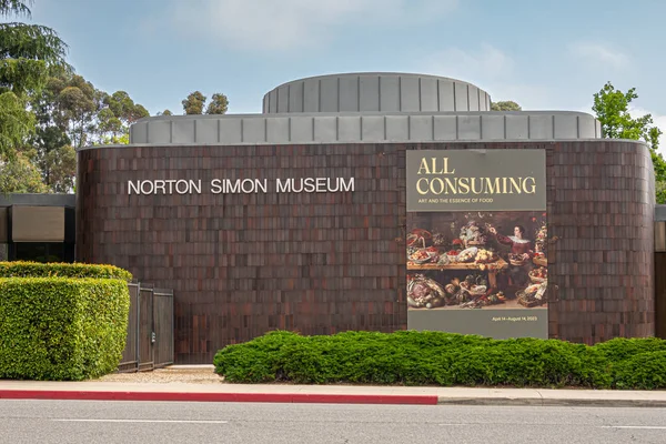Pasadena Usa Juni 2023 Norton Simon Konstmuseum Fasad Colorado Blvd Royaltyfria Stockfoton